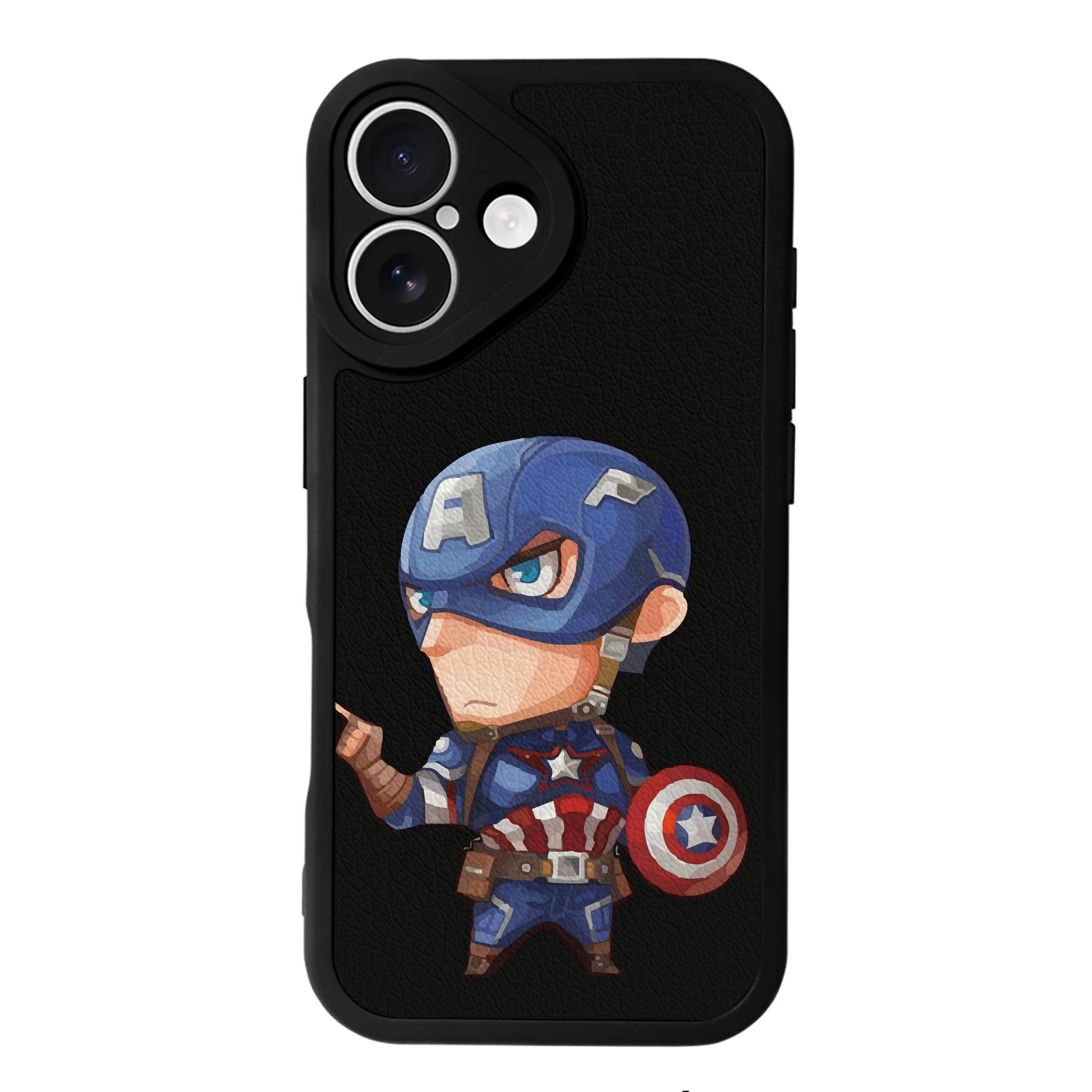 （画像用） アベンジャーズ The Avengers 【iPhone 16シリーズ対応】シリコンスマホケース（レザー調） 材質：シリコン